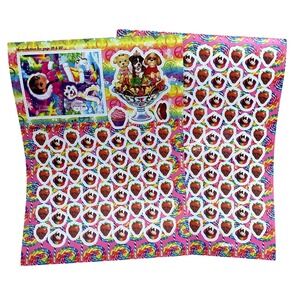 Vtg Lisa Frank Chocolate Covered Strawberry Bonbon‎ Truffle Husky Sundae Sticker